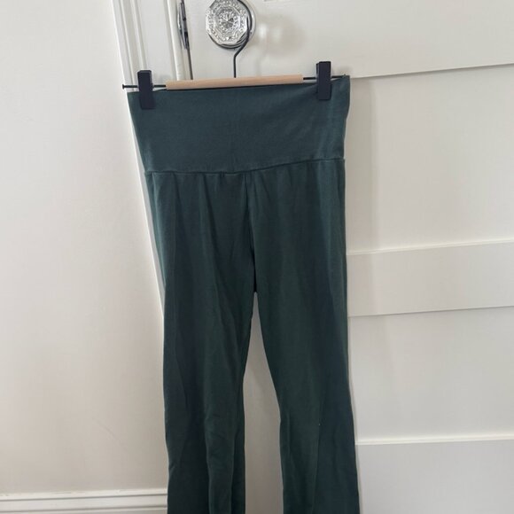 Brandy Melville Pants - Brandy Melville Dark Green High Waisted Flare Pants